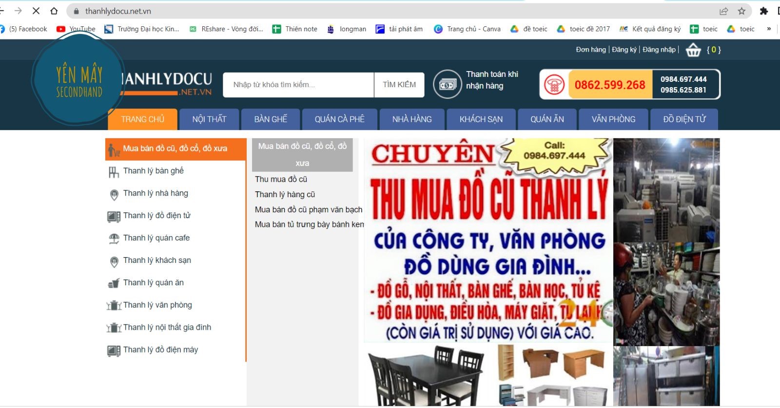 Thanhlydocu.net.vn (Thanh lý đồ cũ) - Nơi bán đồ 2hand uy tín tại Việt Nam