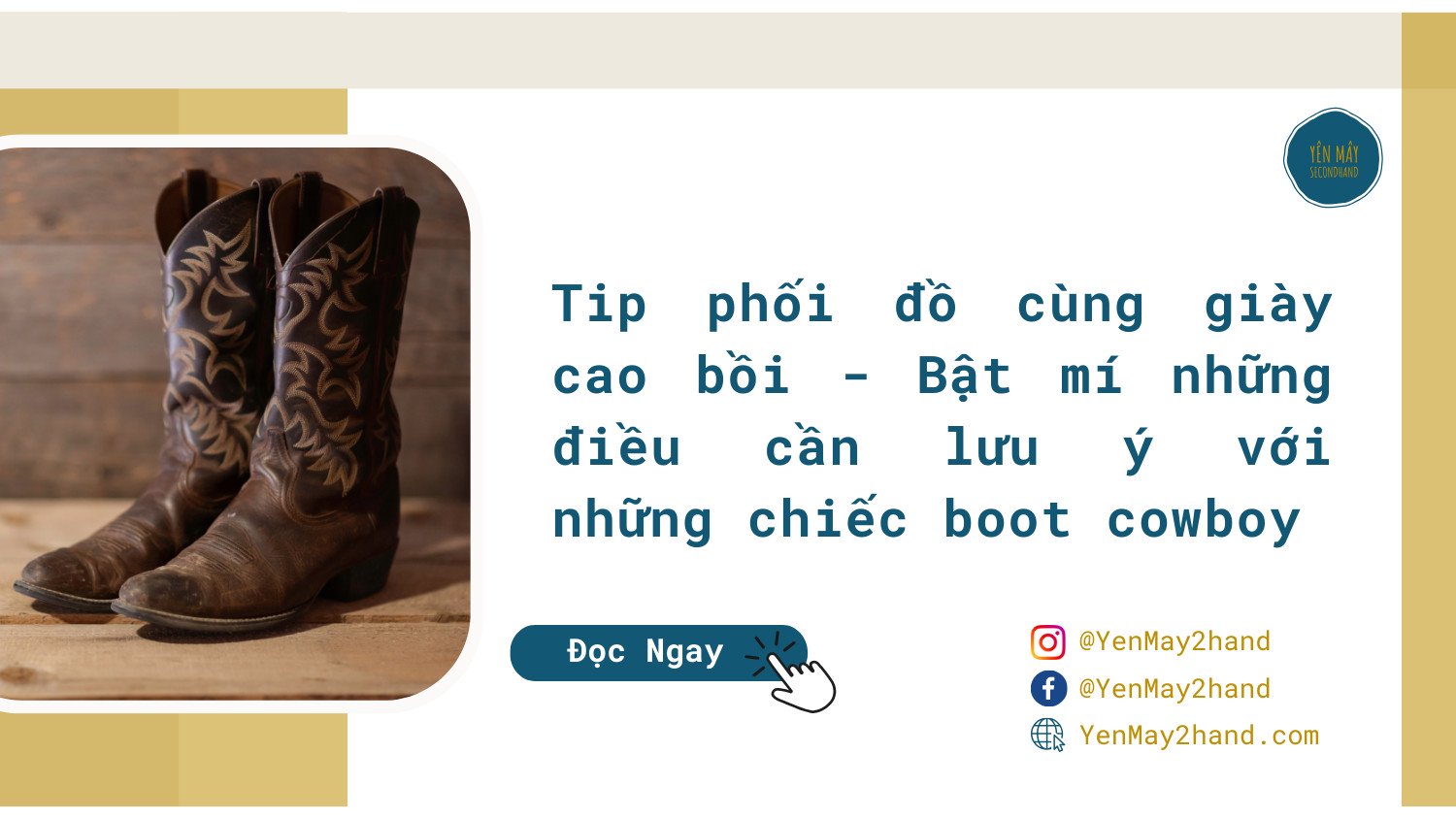 Ảnh đại diện của bài viết về giày cao bồi