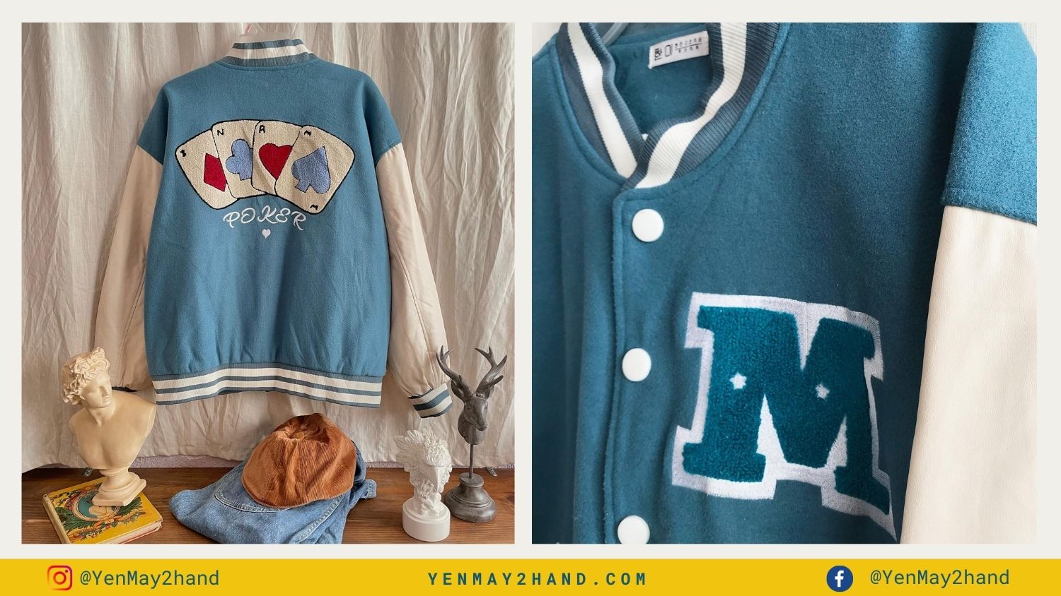 varsity jacket 2hand của the1995club