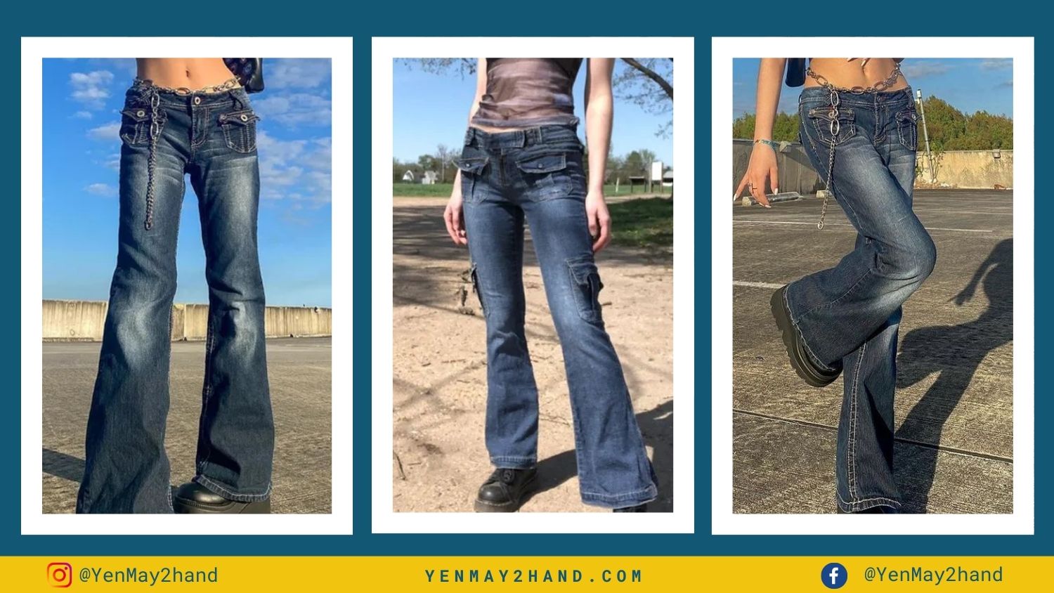 3 quần jeans vintage bootcut