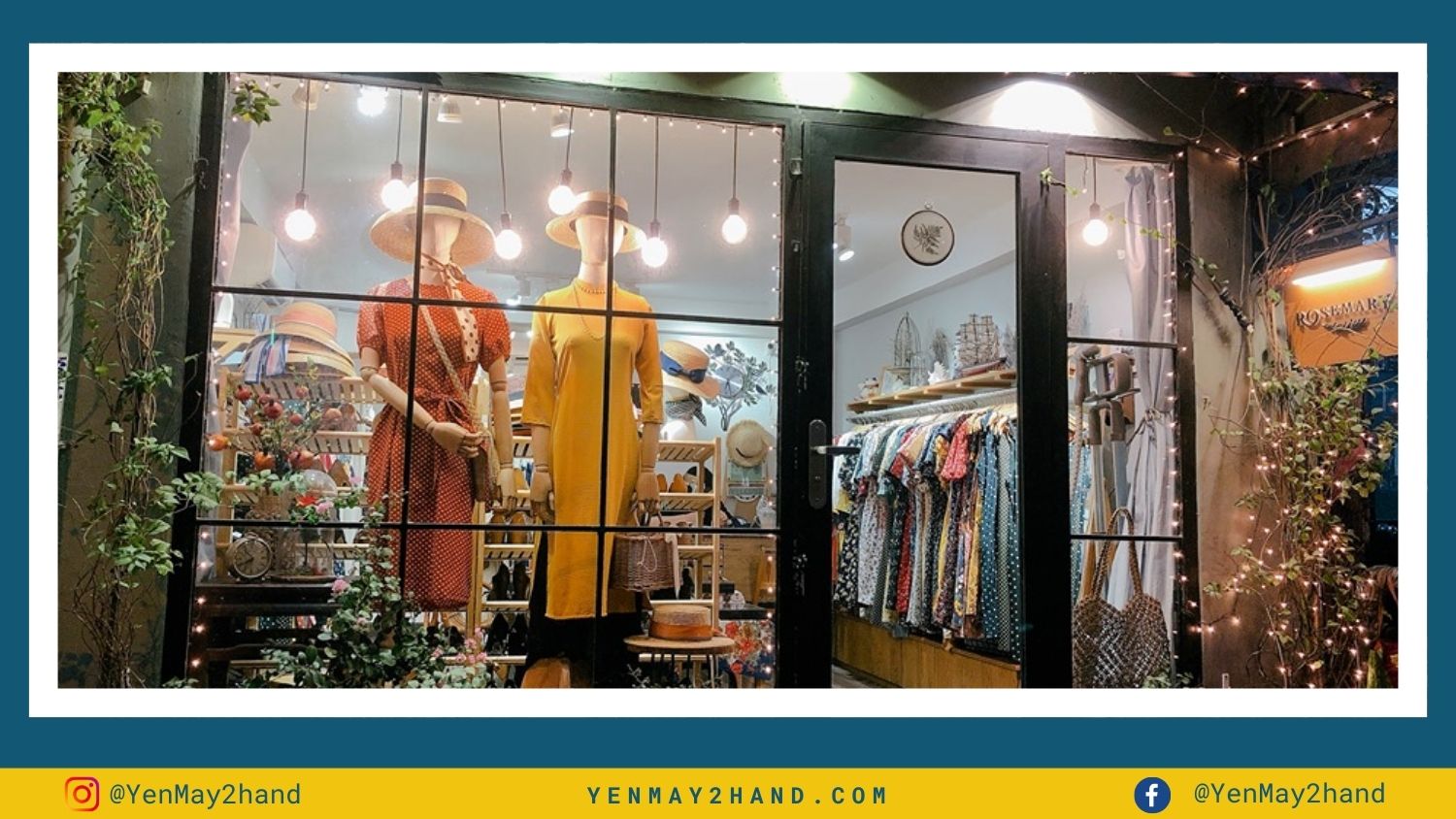 mẫu thiết kế shop quần áo vintage