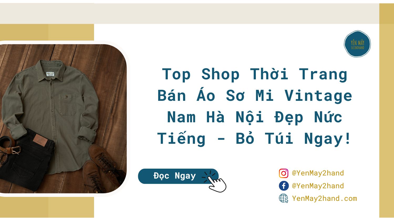 ảnh đại diện bài viết áo sơ mi vintage nam hà nội