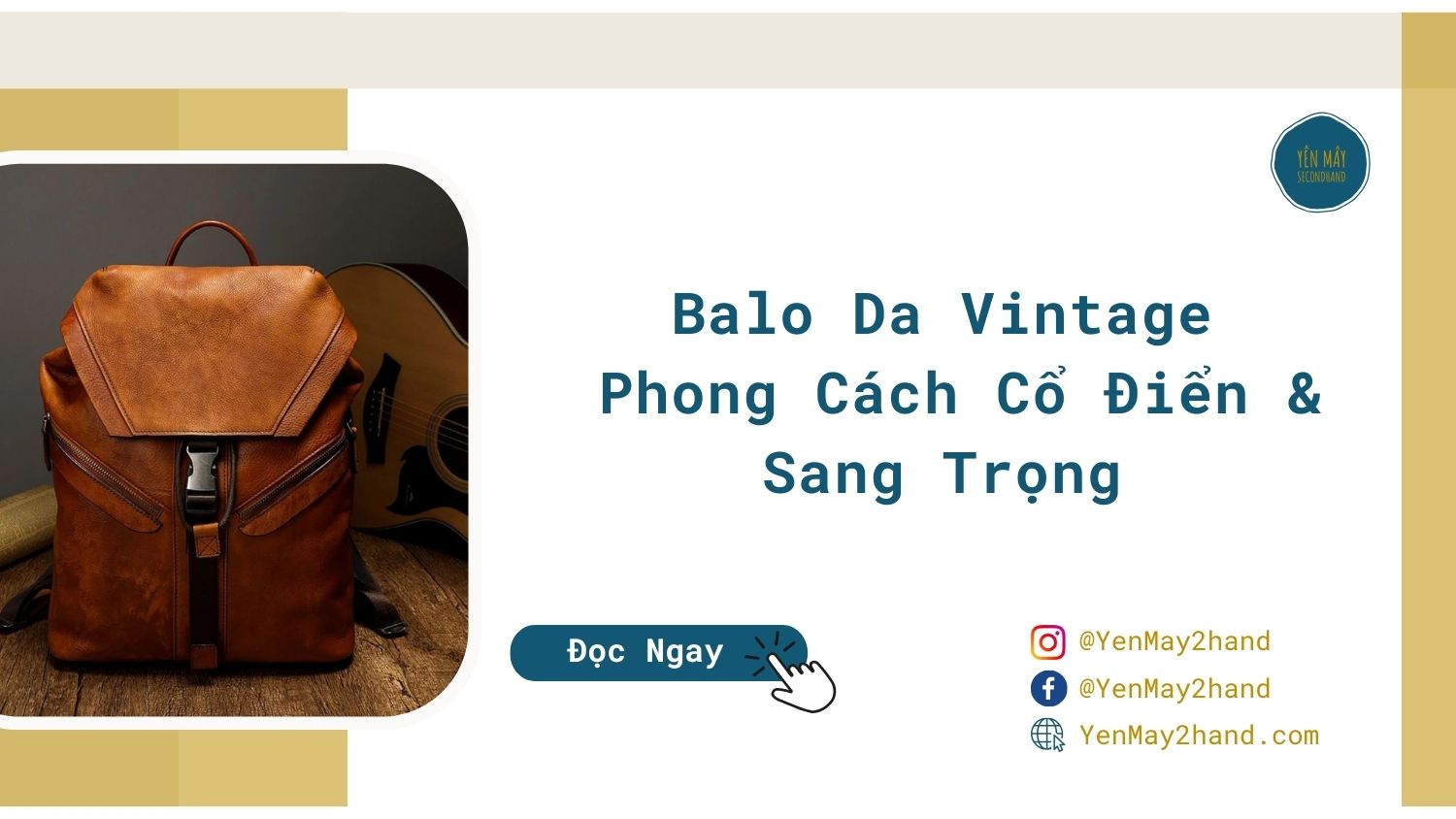 ảnh đại diện bài viết balo da vintage