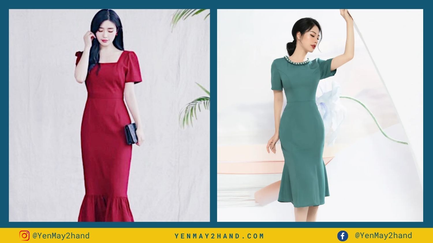 các kiểu váy đuôi cá dài vintage