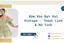 ảnh đại diện đầm xòe bẹt vai vintage