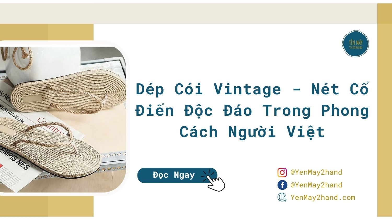 ảnh đại diện bài viết dép cói vintage