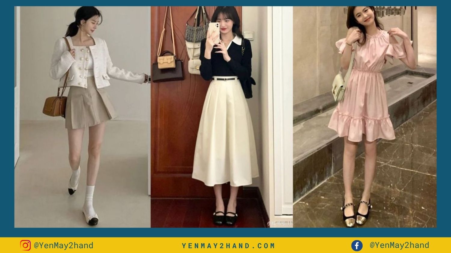 lưu ý khi phối đồ với giày búp bê vintage cao gót