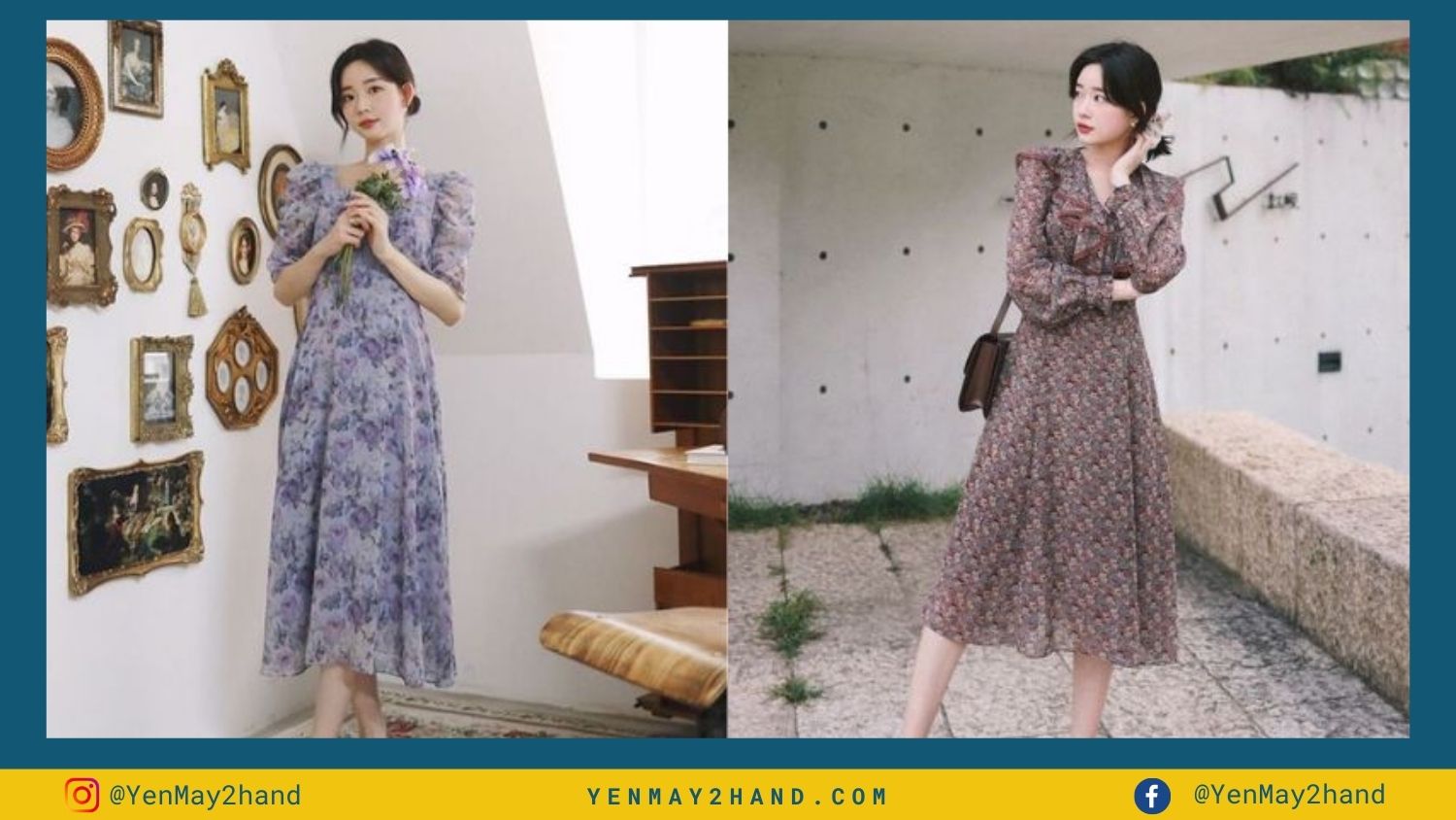 phối đồ với đầm vintage