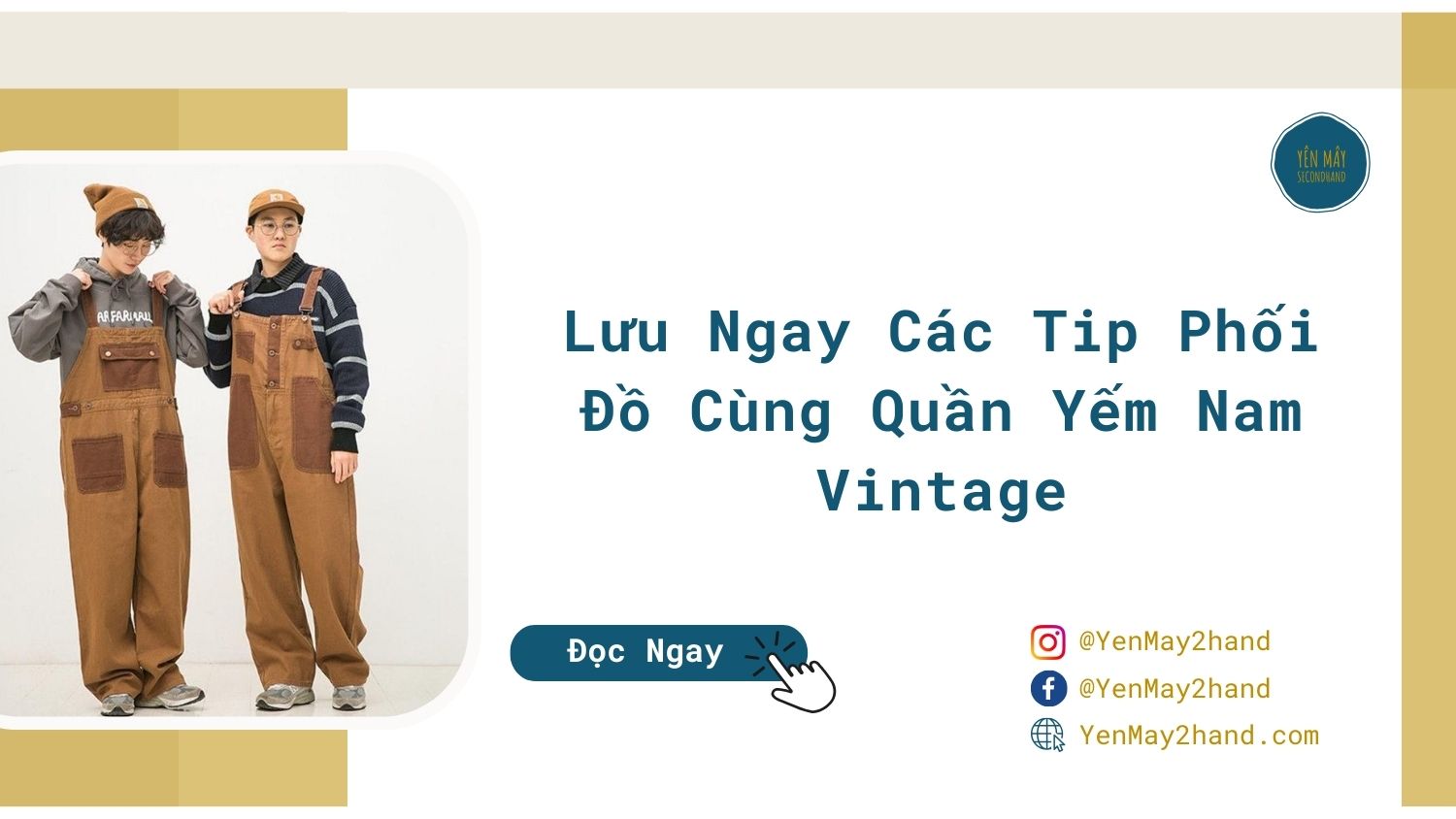 ảnh đại diện bài viết quần yếm nam vintage