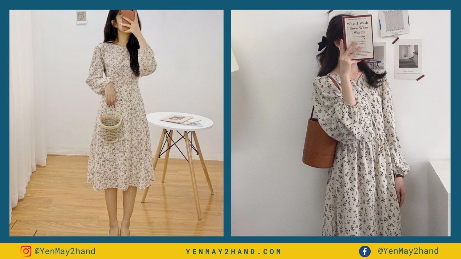 VÁY HOA BE CỔ VEST XẾP LI VINTAGE CHO NỮ