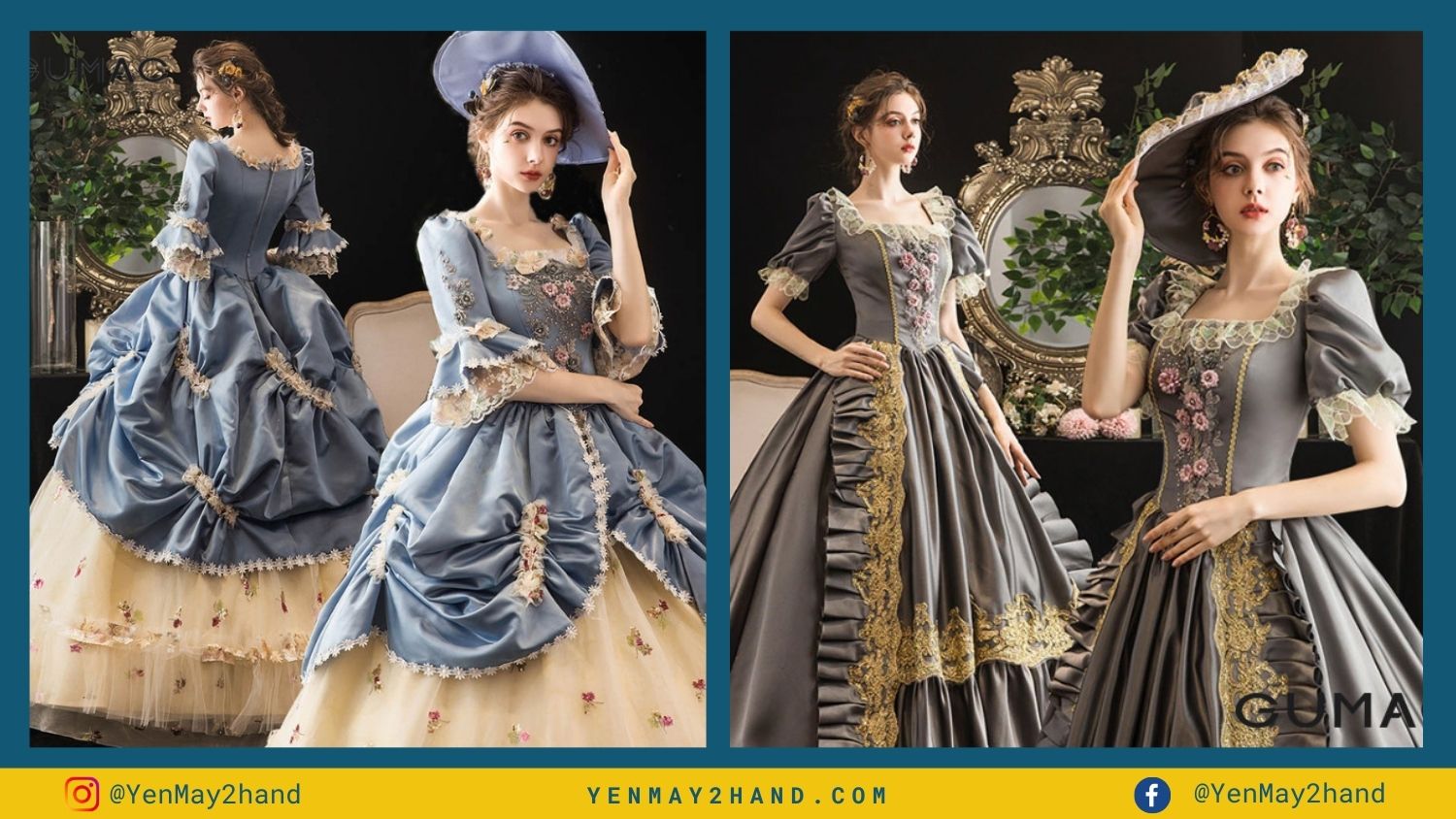 Trang phục quý tộc cung đình châu Âu nữ | Trang Phục Biểu Diễn Ấn Tượng