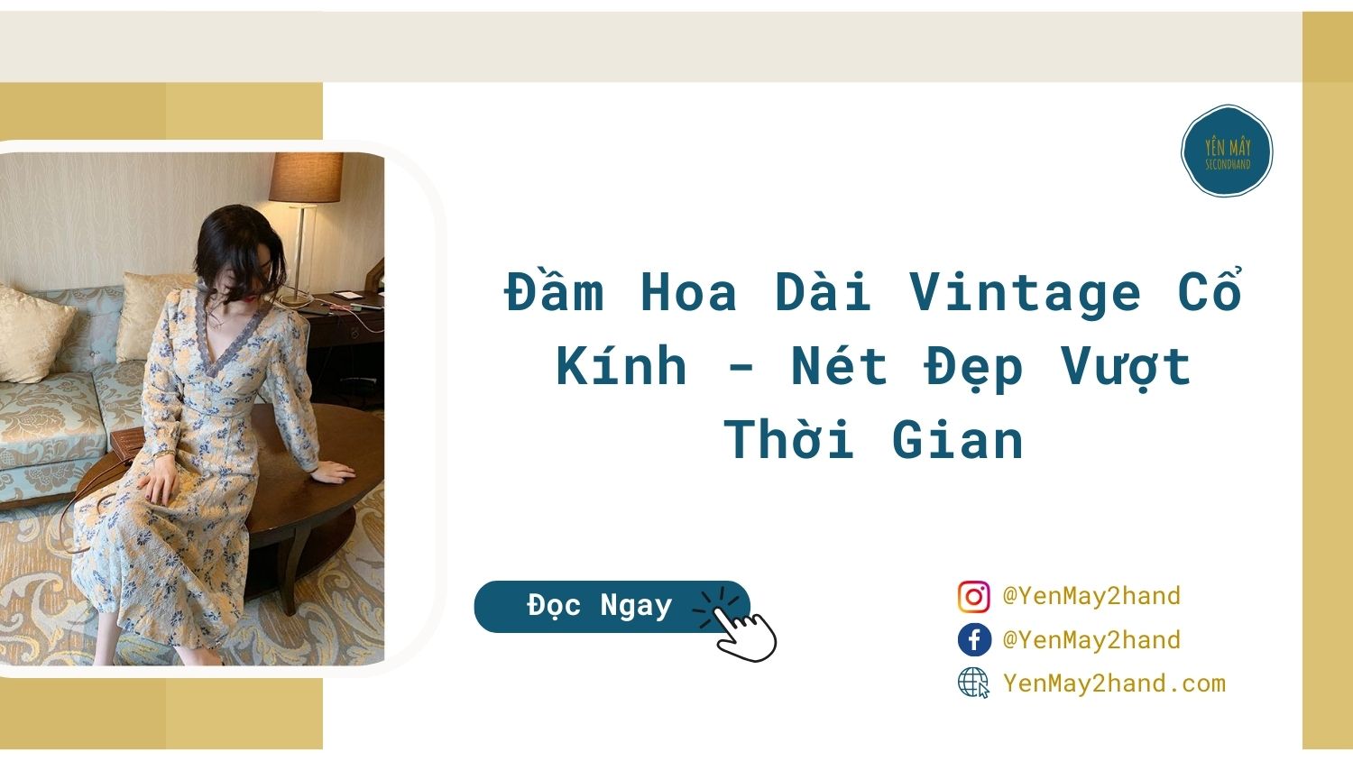 ảnh đại diện của đầm hoa dài vintage cổ kính